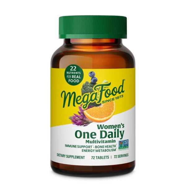 Frontal de la botella MegaFood Mujer One Daily 72 ct