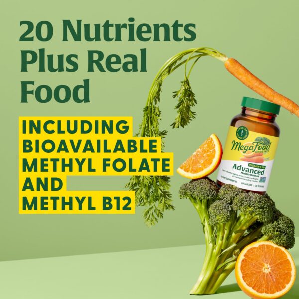 Version 1.0.0 Ingrediente alimentos reales multivitamínico mujeres 55+ MegaFood