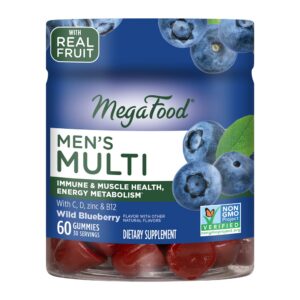 MegaFood multivitaminas para hombres gomitas arándano silvestre