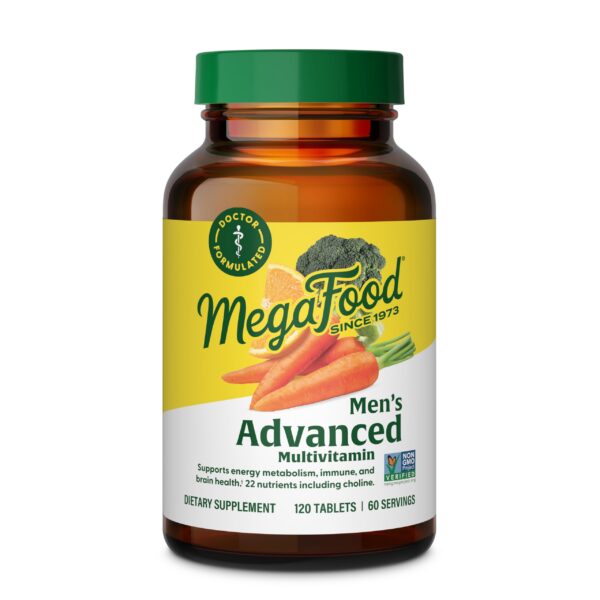 MegaFood multivitamínico avanzado hombres 120 tabletas salud cerebral