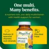 MegaFood multivitamínico femenino ingredientes naturales y frutas