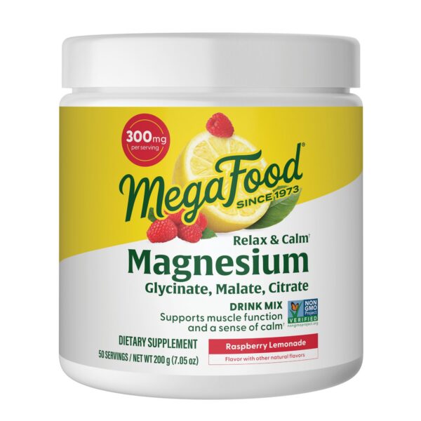 Frasco MegaFood Relax + Calm Magnesium Powder