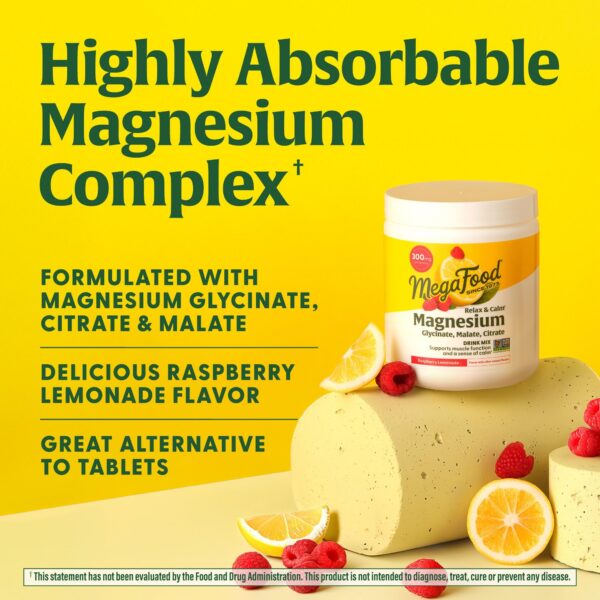 Frasco MegaFood Magnesium Powder con tapa