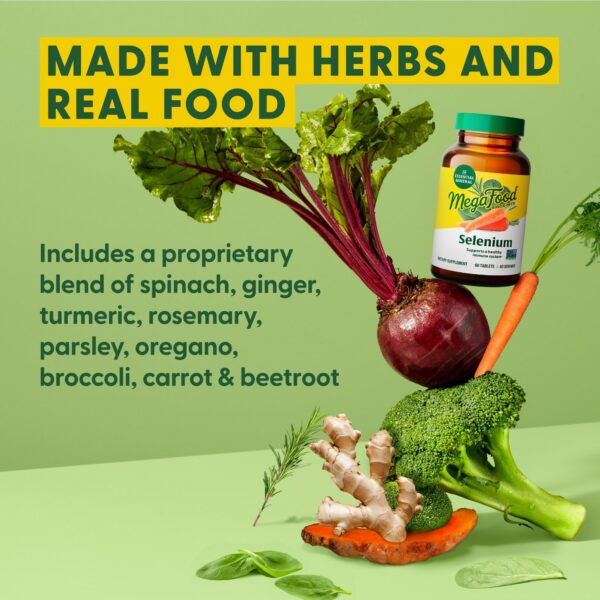 Tabletas MegaFood Selenium apiladas
