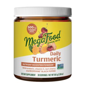 MegaFood suplemento de cúrcuma 2.08oz envase frontal