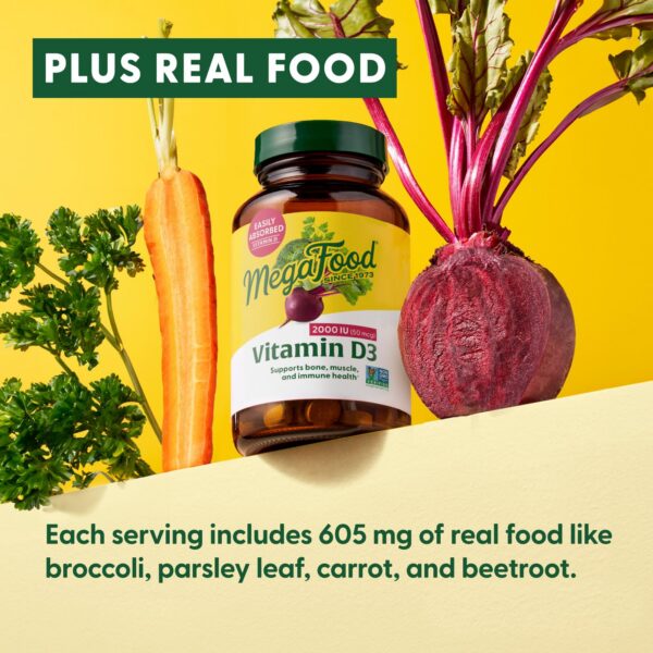 MegaFood vitamina D3 apoyo para huesos y músculos