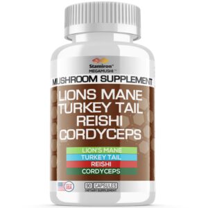 MegaMushi Lion's Mane suplemento cápsulas contra hongos medicinales