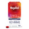 Frente de etiqueta MegaRed 4 en 1 omega-3 fish & krill oil