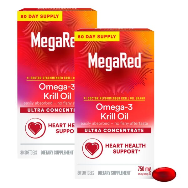 MegaRed krill oil frasco y etiqueta