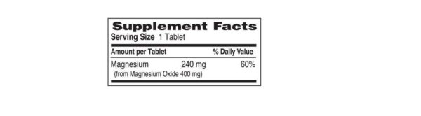 Etiqueta lateral del envase MegOx 400 mg