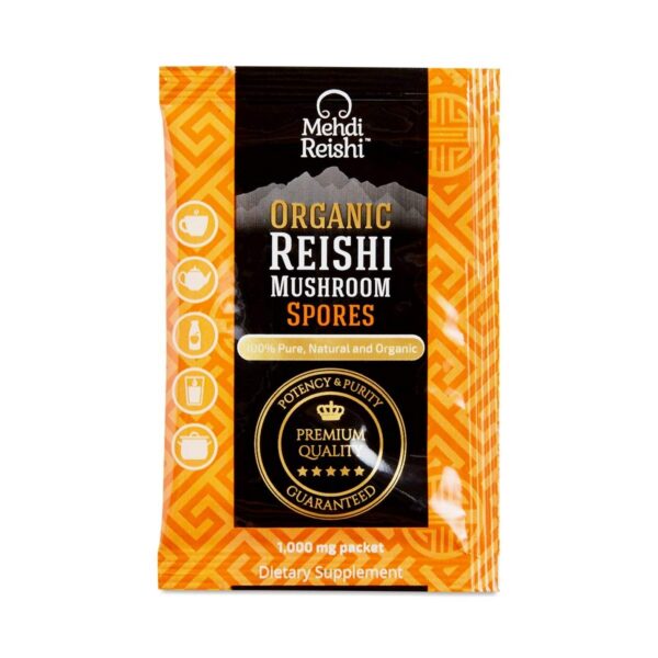 Caja de esporas orgánicas de hongo Reishi de Mehdi Reishi