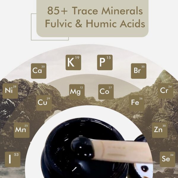 Frente del frasco Shilajit resina