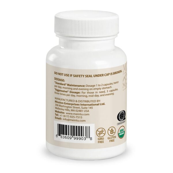 Etiqueta de cápsulas Essiac 8 hierbas