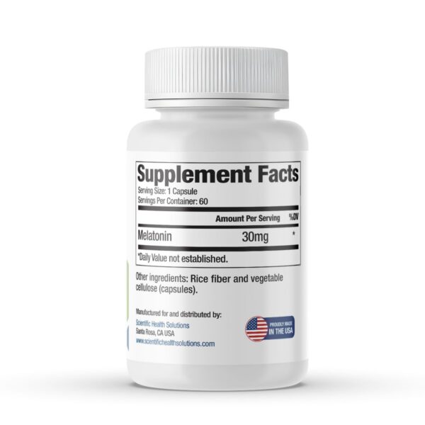 Envase y etiqueta de Melatonina