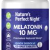 Melatonina 10 mg Nature's Perfect Night frasco 180 tabletas