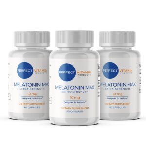 Frontal de la etiqueta de Melatonina 10 mg MAX