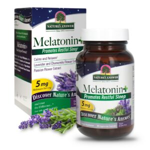 Melatonina 5mg Nature's Answer con aceites esenciales de lavanda