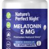 Melatonina 5mg Nature's Perfect Night tableta disolución rápida