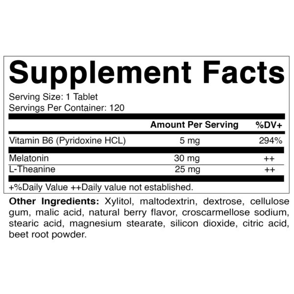 Version 1.0.0 Melatonina con B6, magnesio y extractos naturales para relajación