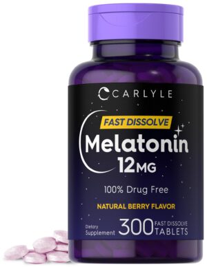 Melatonina Carlyle 300 tabletas rápida disolución sabor baya