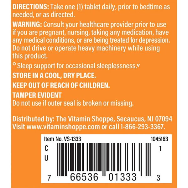 Melatonina para descanso natural 3 mg The Vitamin Shoppe