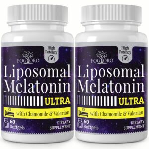 Melatonina Fogoro 60mg alta concentración 60 cápsulas pack 2