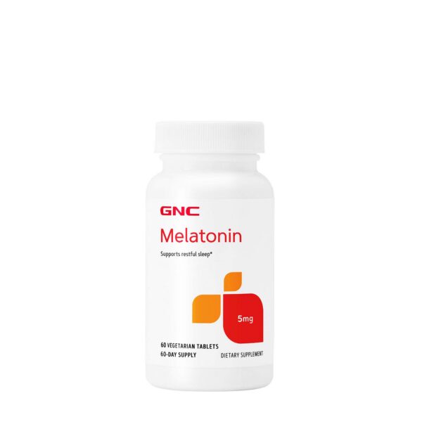 Version 1.0.0 Botella de melatonina GNC 5 mg 60 tabletas vegetales