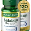 Melatonina Nature's Bounty 10mg cápsulas para dormir 60 unidades paquete doble