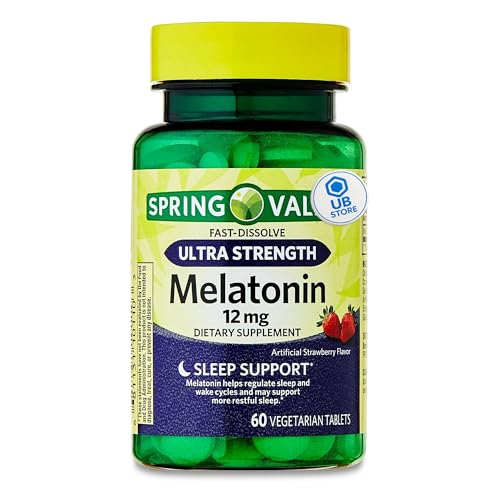 Melatonina Ultra Fuerza 12mg tabletas sabor fresa paquete frontal
