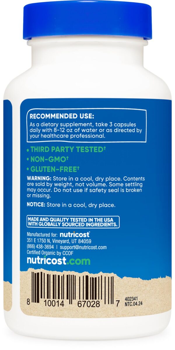 Version 1.0.0 Melena de león orgánica en cápsulas para suplemento diario