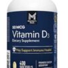 Member Mark vitamina D3 50 mcg 400 cápsulas blandas suplemento