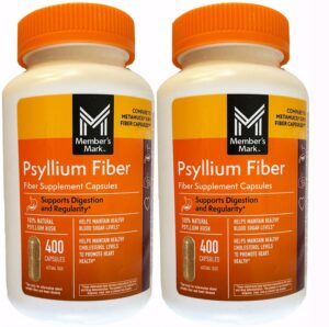 Member's Mark cápsulas fibra psyllium frasco primer plano