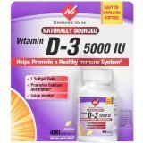 Member's Mark vitamina d-3 5000 IU 400 cápsulas blandas