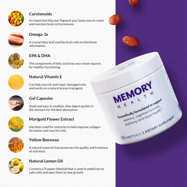 MEMORY HEALTH Softgels ingredientes naturales