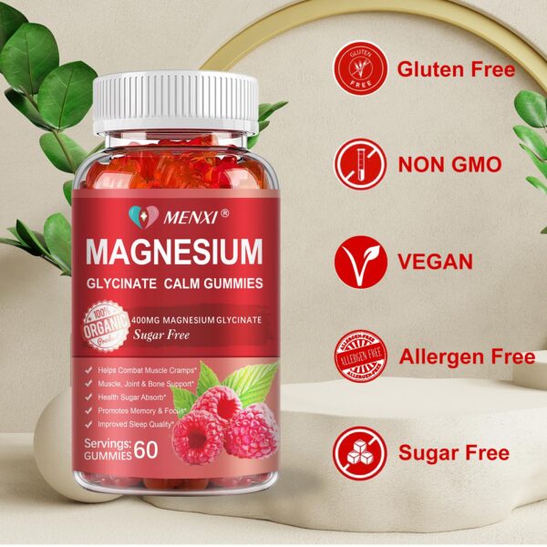 MENXI gomitas magnesio glicinato etiqueta detalle