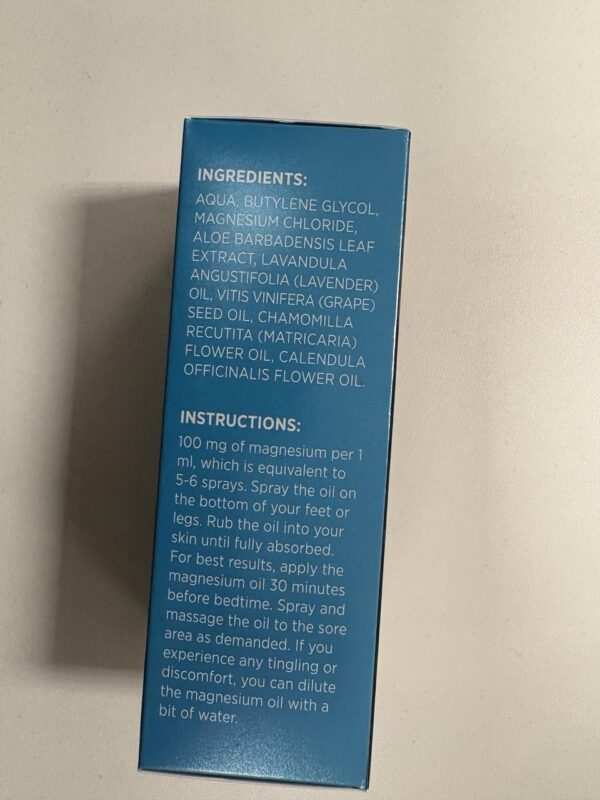 Aplicación del spray de magnesio MereMira