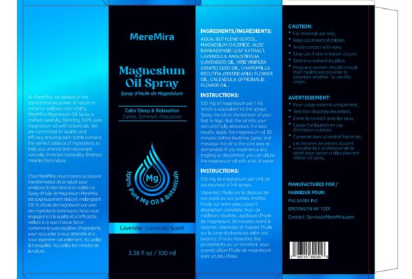 Lavanda natural en MereMira aceite magnesio