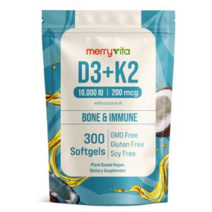 Frasco Merry Vita D3 K2 softgels