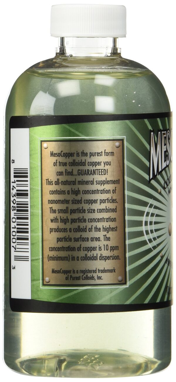 Etiqueta MesoCopper cobre coloidal 10 ppm