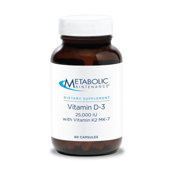 Frasco de Metabolic Maintenance Vitamina D3 y K2