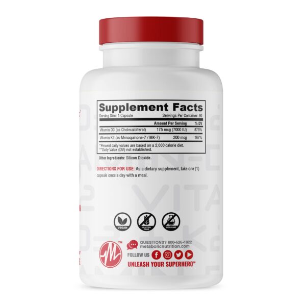 Metabolic Nutrition cápsulas vegetales vitamina d3 k2 90 unidades