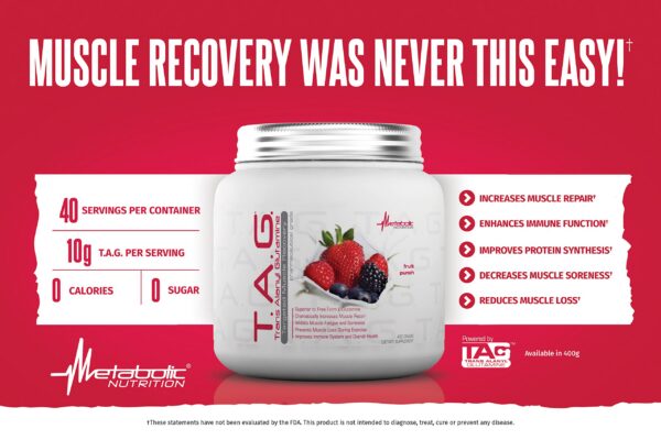 Porciones de glutamina en polvo 10 g