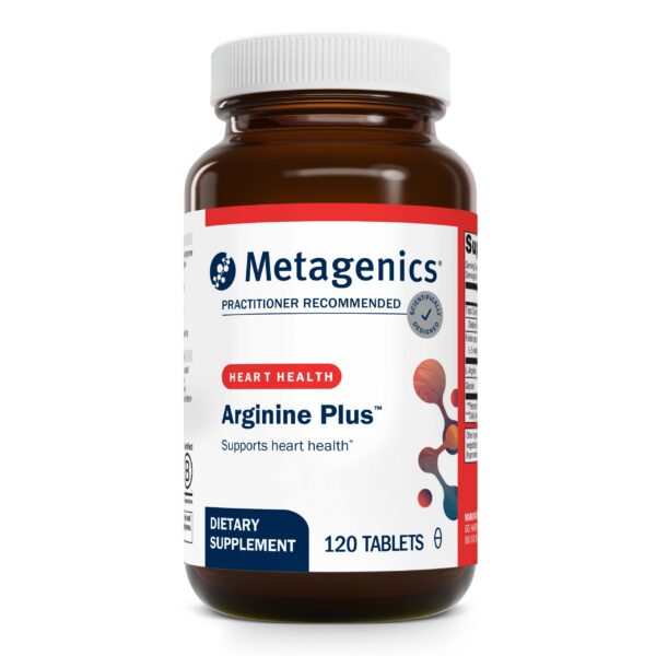 Metagenics Arginine Plus frasco etiqueta frontal