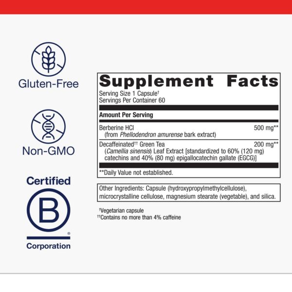 Etiqueta Metagenics Berberine GT
