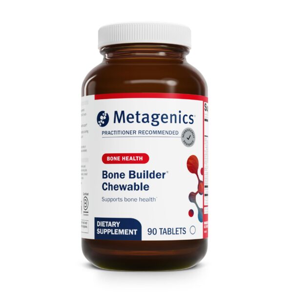 Envase de Metagenics Bone Builder masticables