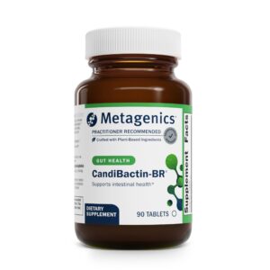 Metagenics CandiBactin-BR frasco con tabletas para salud intestinal