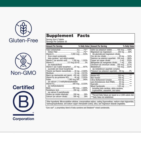 Etiqueta frontal de Metagenics Multigenics