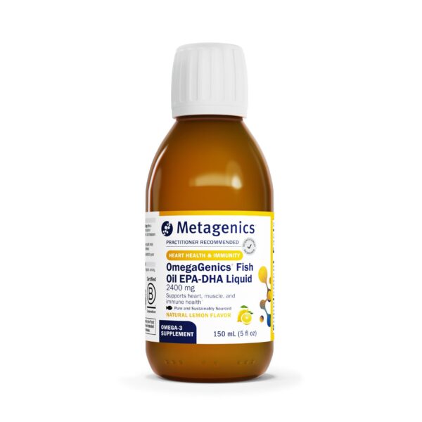 Botella frontal Metagenics OmegaGenics 2400 mg