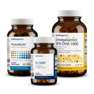 Frente de Metagenics PhytoMulti y OmegaGenics