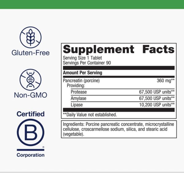 SpectraZyme Pancreatic Enzymes etiqueta frontal